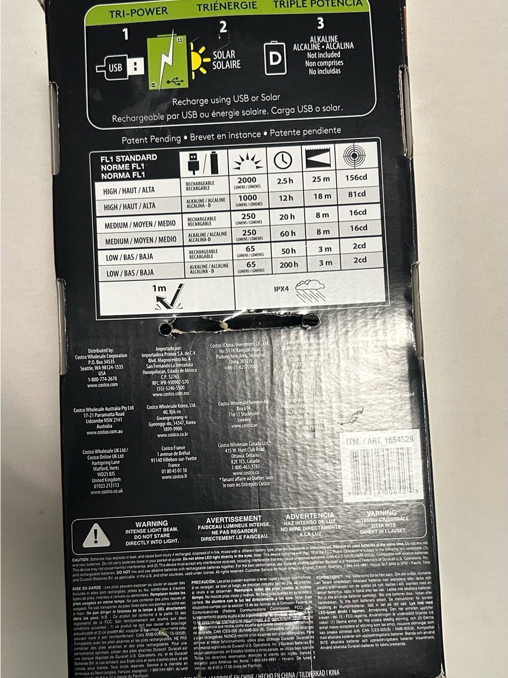 Duracell 2000-Lumen Tri-Power Rechargeable Lantern - Black and Gray - Picture 3 of 4